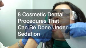 woman seemingly under sedation during a cosmetic dental procedure